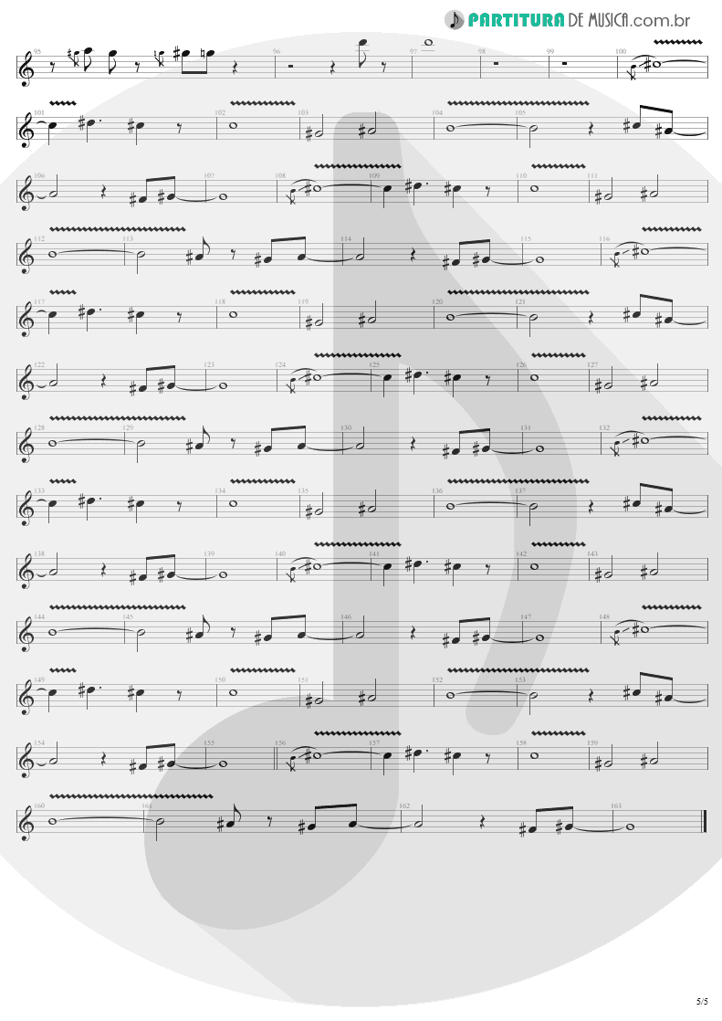 Partitura de musica de Guitarra Elétrica - It Ain't Over Till It's Over | Lenny Kravitz | Mama Said 1991 - pag 5