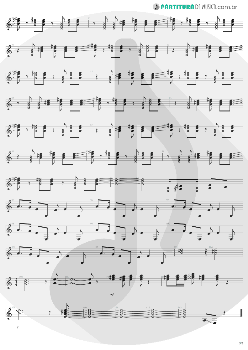 Partitura de musica de Guitarra Elétrica - Are You Gonna Go My Way | Lenny Kravitz | Are You Gonna Go My Way 1993 - pag 3