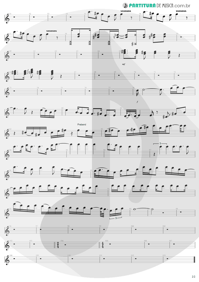 Partitura de musica de Guitarra Elétrica - Are You Gonna Go My Way | Lenny Kravitz | Are You Gonna Go My Way 1993 - pag 2