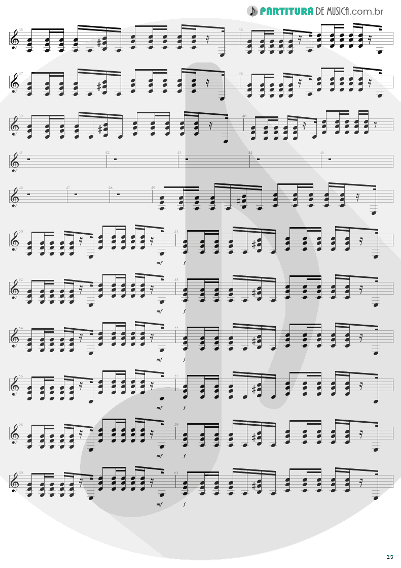 Partitura de musica de Guitarra Elétrica - Fly Away | Lenny Kravitz | 5 1998 - pag 2