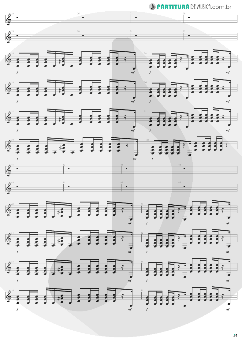 Partitura de musica de Guitarra Elétrica - Fly Away | Lenny Kravitz | 5 1998 - pag 2