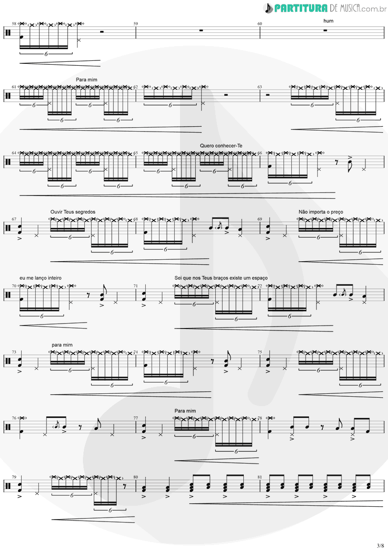 Partitura de musica de Bateria - Que Amor é Esse | Luma Elpídio | Que Amor É Esse 2017 - pag 3