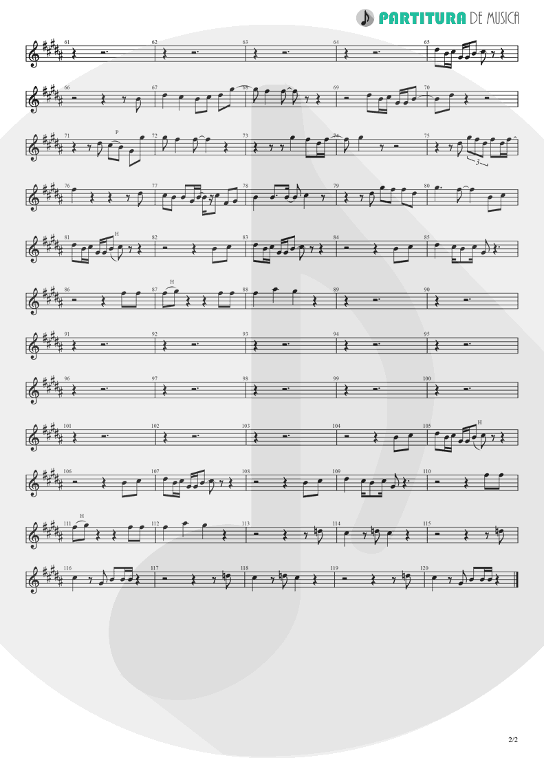 Partitura de musica de Canto - Holiday | Madonna | Madonna 1983 - pag 2