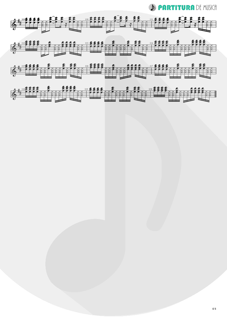 Partitura de musica de Guitarra Elétrica - Holiday | Madonna | Madonna 1983 - pag 4