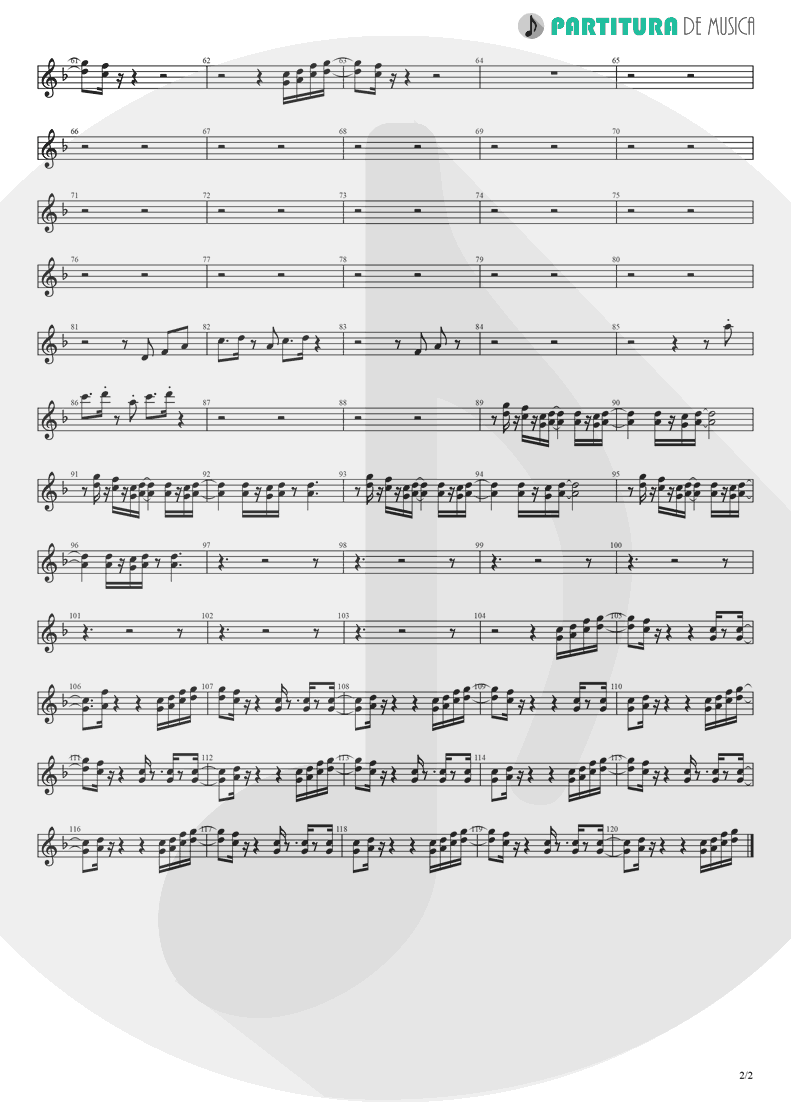 Partitura de musica de Trompete - Holiday | Madonna | Madonna 1983 - pag 2