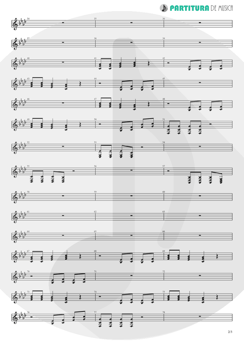 Partitura de musica de Violino - Papa Don't Preach | Madonna | True Blue 1986 - pag 2