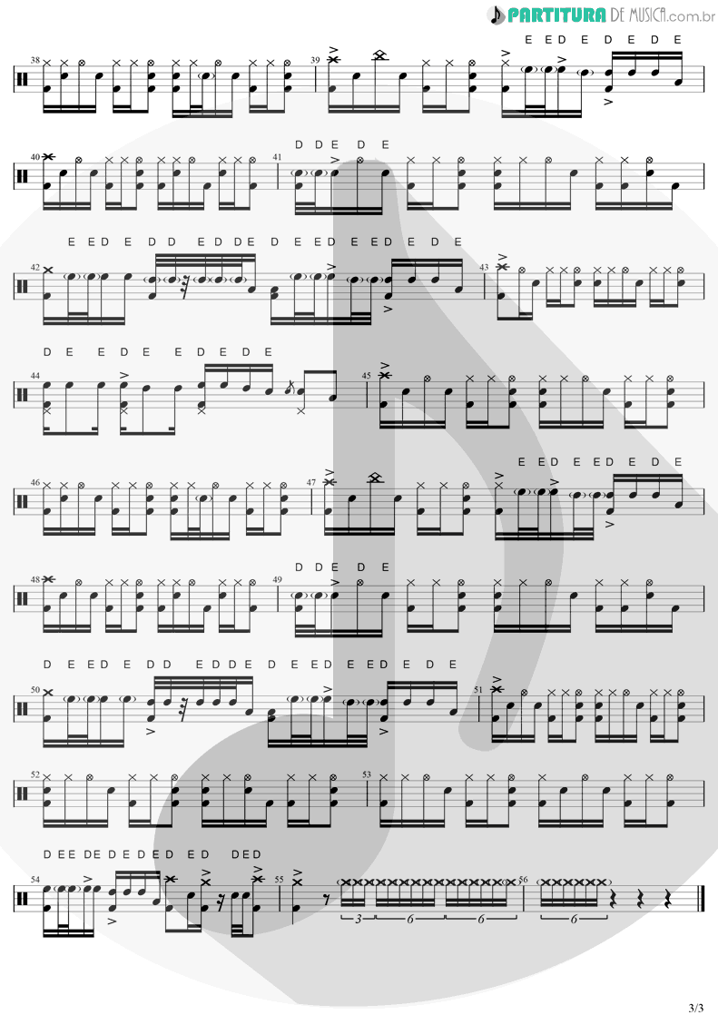 Partitura de musica de Bateria - Não, Não Vou | Mari Fernandez | Piseiro Sofrência 2021 - pag 3