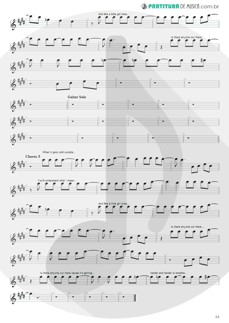 Partitura de musica de Canto - Harder To Breathe | Maroon 5 | Songs About Jane 2002 - pag 2