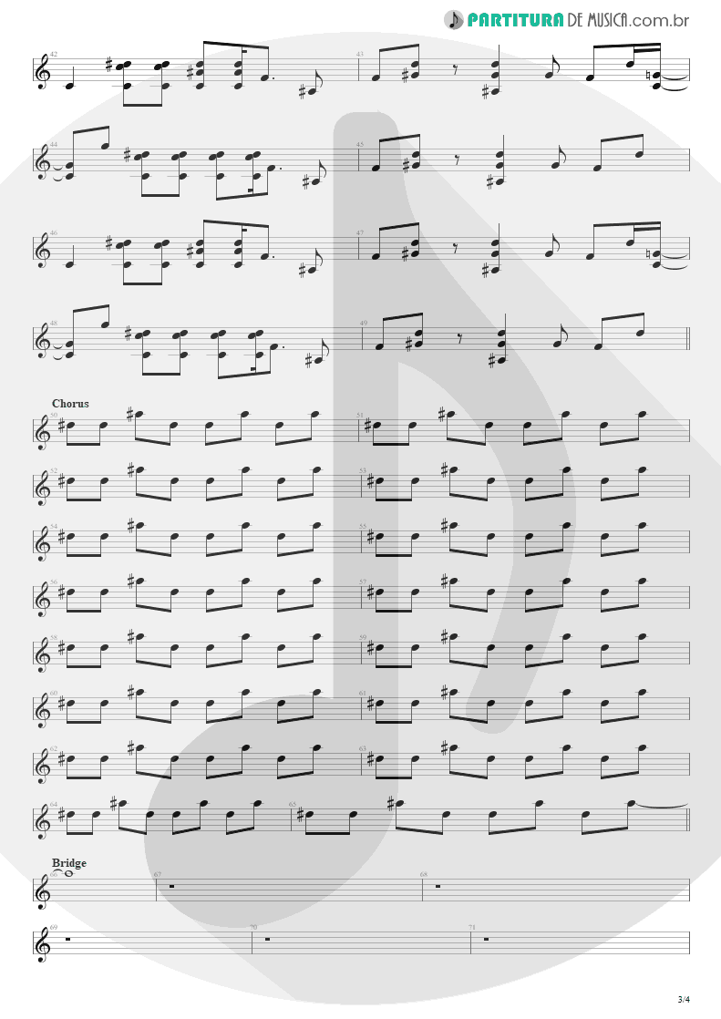 Partitura de musica de Guitarra Elétrica - She Will Be Loved | Maroon 5 | Songs About Jane 2002 - pag 3