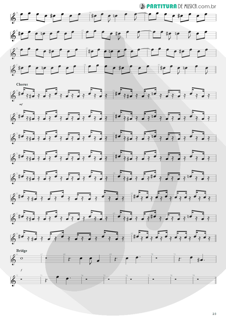 Partitura de musica de Guitarra Elétrica - She Will Be Loved | Maroon 5 | Songs About Jane 2002 - pag 2