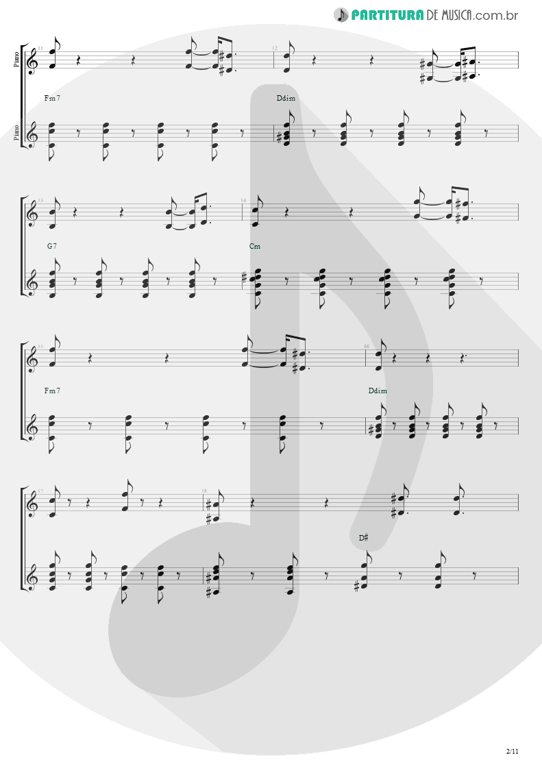 Partitura de musica de Piano - This Love | Maroon 5 | Songs About Jane 2002 - pag 2