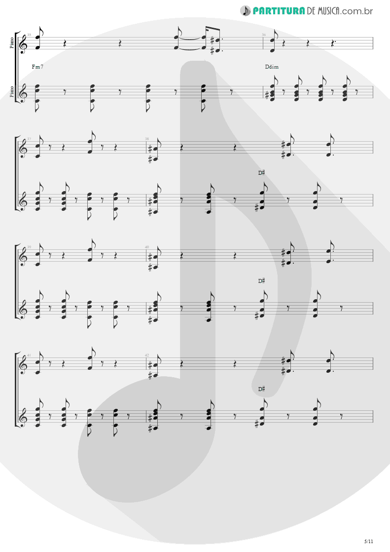 Partitura de musica de Piano - This Love | Maroon 5 | Songs About Jane 2002 - pag 5