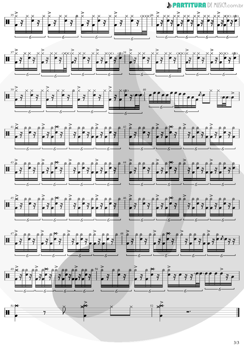 Partitura de musica de Bateria - Um Anjo do Céu | Maskavo | Já 2000 - pag 3