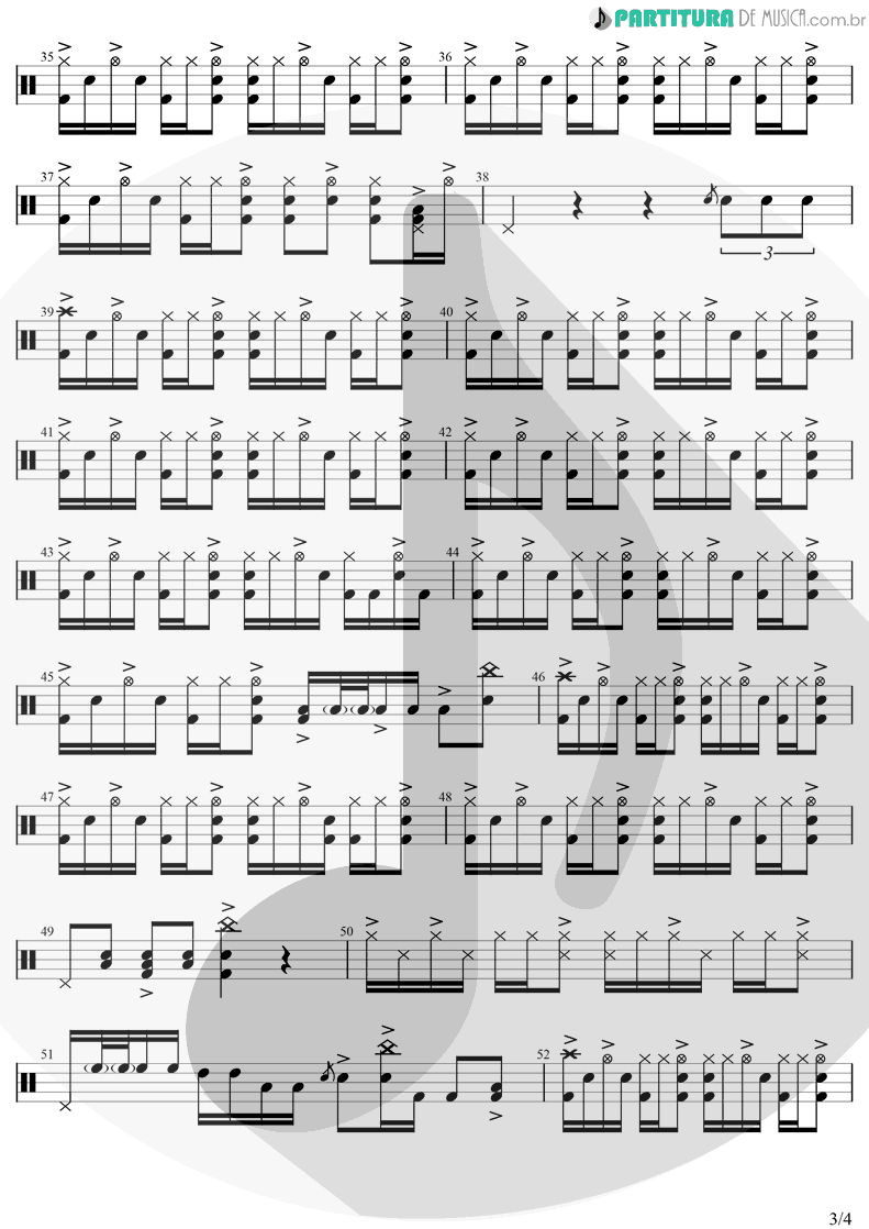 Partitura de musica de Bateria - Baby Me Atende | Matheus Fernandes | Na Praia, Pt.1 2021 - pag 3