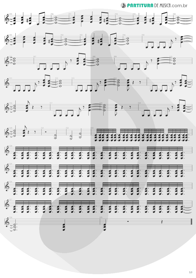 Partitura de musica de Guitarra Elétrica - Creeping Death | Metallica | Ride the Lightning 1984 - pag 7