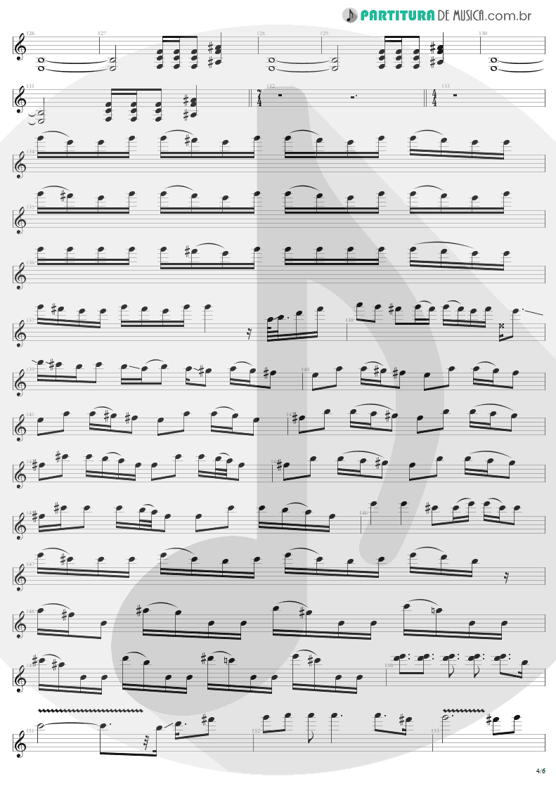 Partitura de musica de Guitarra Elétrica - Damage, Inc. | Metallica | Master of Puppets 1986 - pag 4