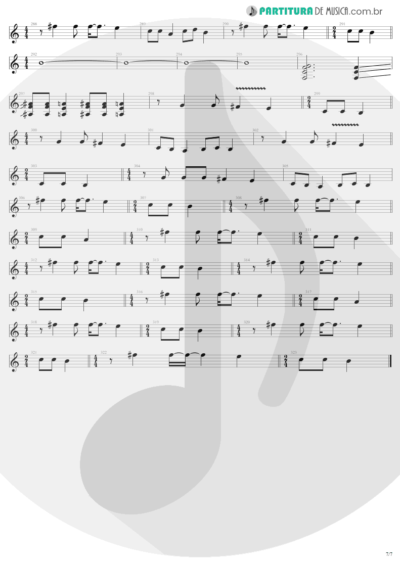 Partitura de musica de Guitarra Elétrica - ...And Justice For All | Metallica | ...And Justice for All 1988 - pag 7