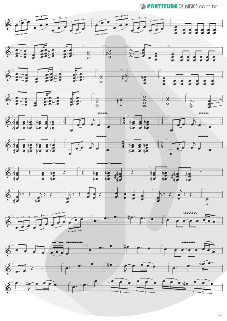 Partitura de musica de Guitarra Elétrica - ...And Justice For All | Metallica | ...And Justice for All 1988 - pag 3