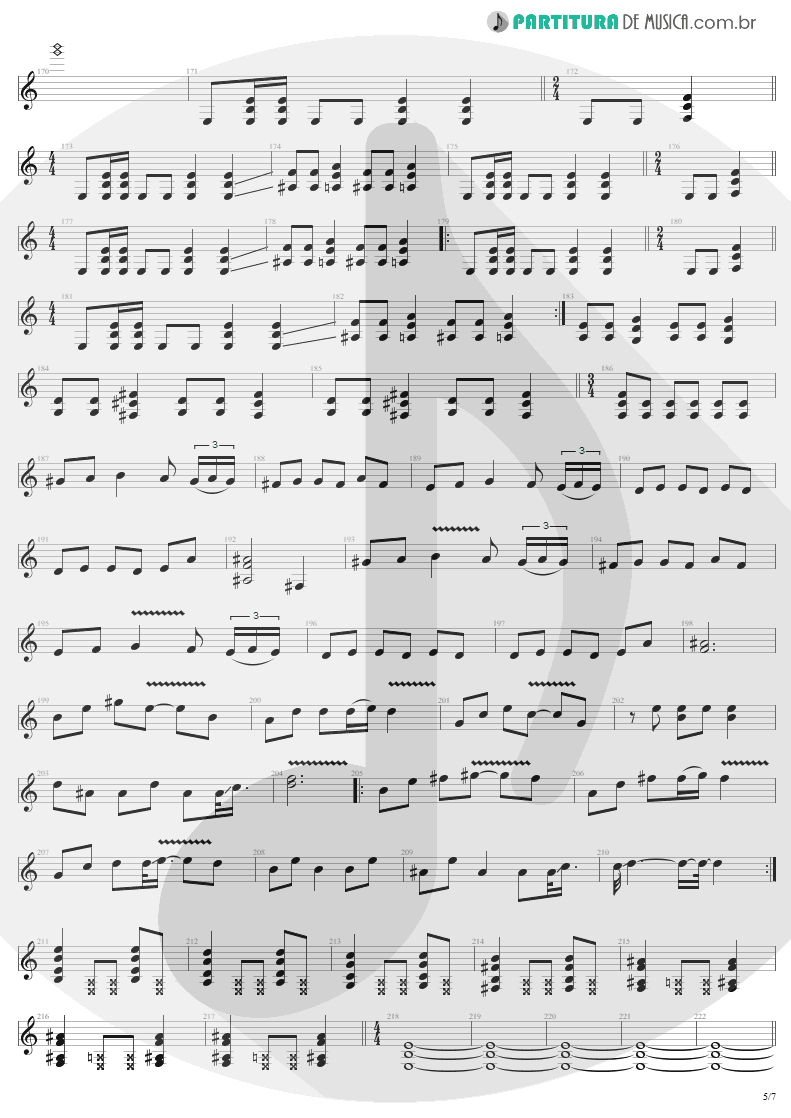 Partitura de musica de Guitarra Elétrica - ...And Justice For All | Metallica | ...And Justice for All 1988 - pag 5