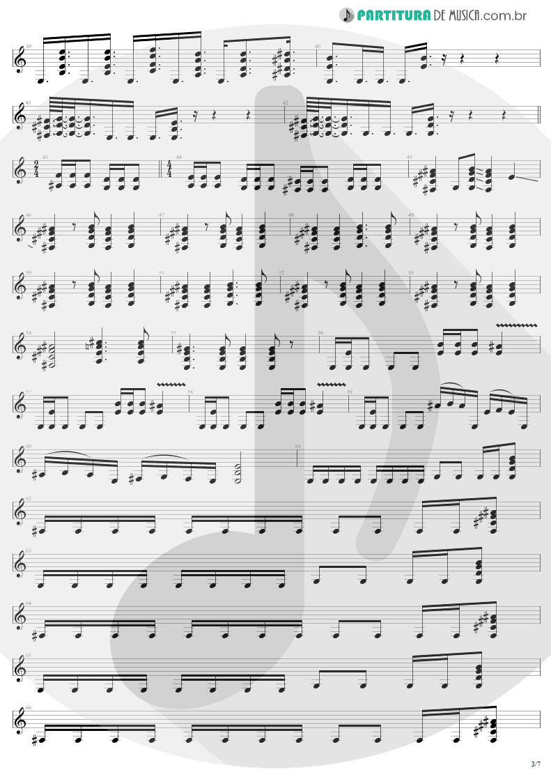 Partitura de musica de Guitarra Elétrica - Eye Of The Beholder | Metallica | ...And Justice for All 1988 - pag 3