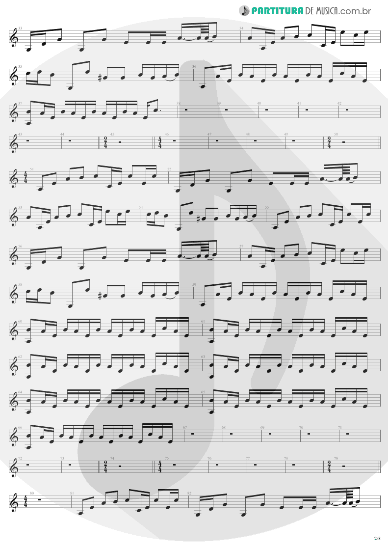 Partitura de musica de Violão - The Unforgiven | Metallica | Metallica 1991 - pag 2