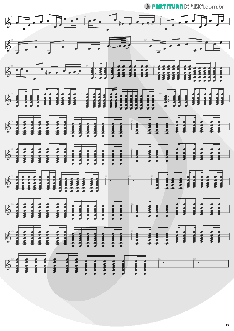 Partitura de musica de Violão - The Unforgiven | Metallica | Metallica 1991 - pag 3