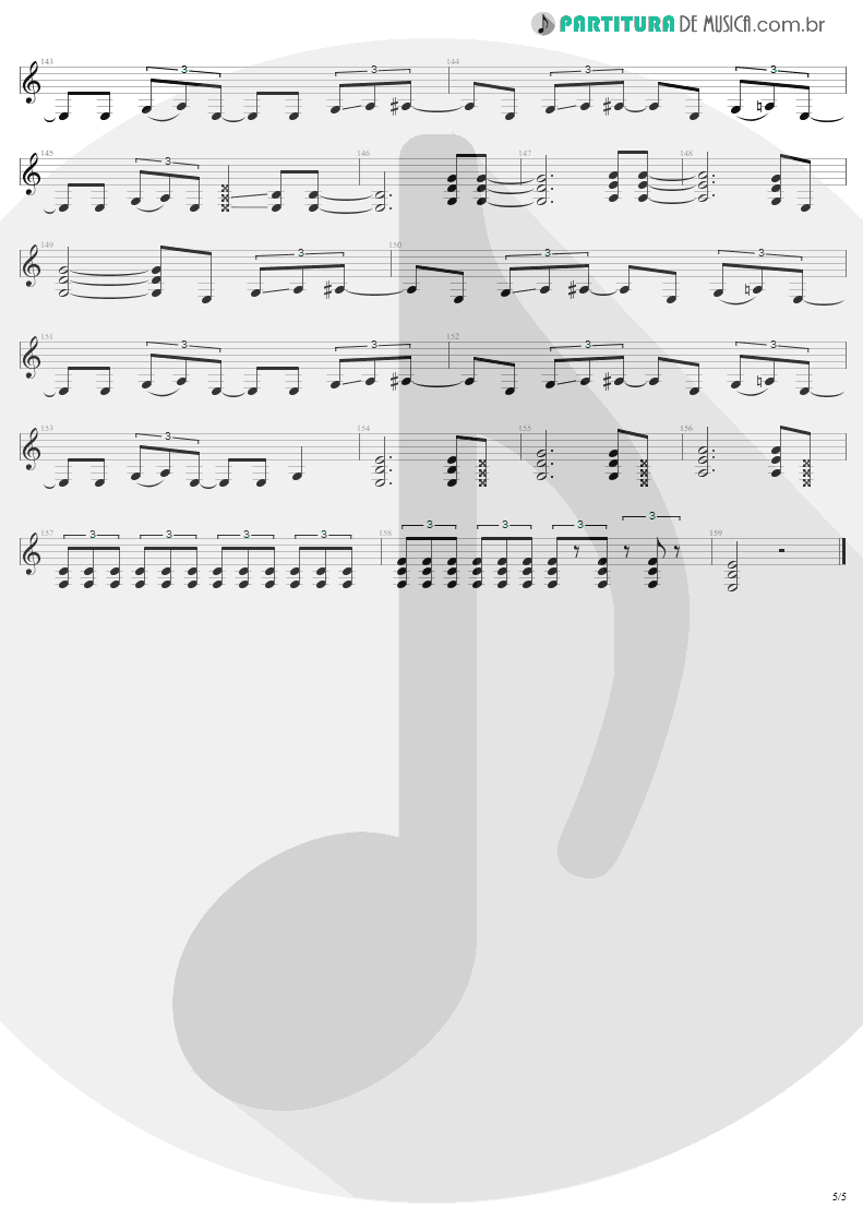 Partitura de musica de Guitarra Elétrica - 2 x 4 | Metallica | Load 1996 - pag 5