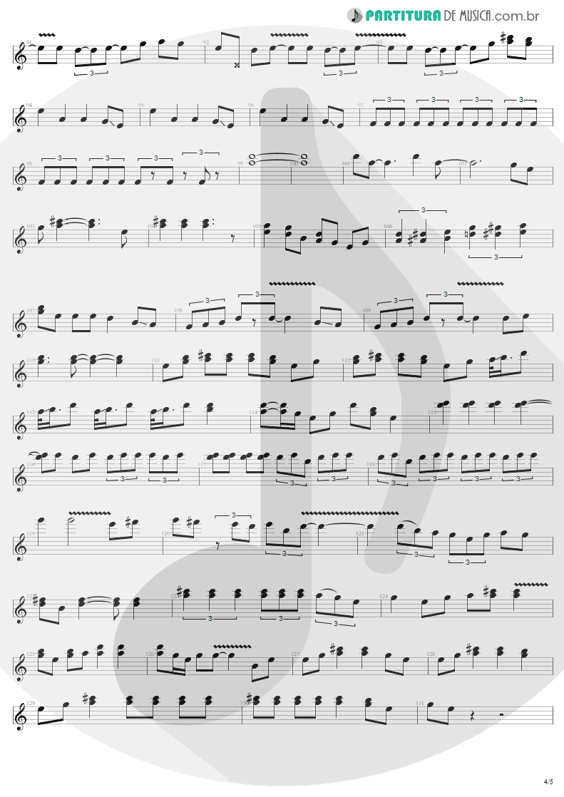 Partitura de musica de Guitarra Elétrica - 2 x 4 | Metallica | Load 1996 - pag 4