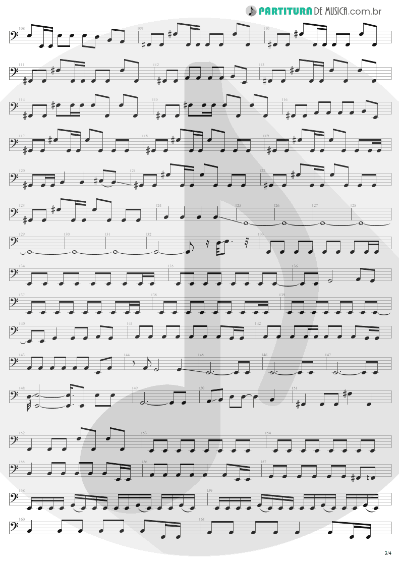 Partitura de musica de Baixo Elétrico - Ain't My Bitch | Metallica | Load 1996 - pag 3