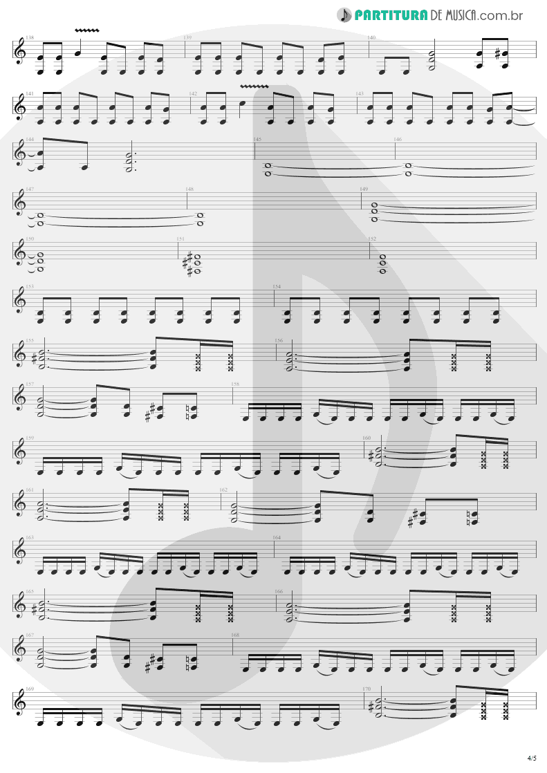 Partitura de musica de Guitarra Elétrica - Ain't My Bitch | Metallica | Load 1996 - pag 4