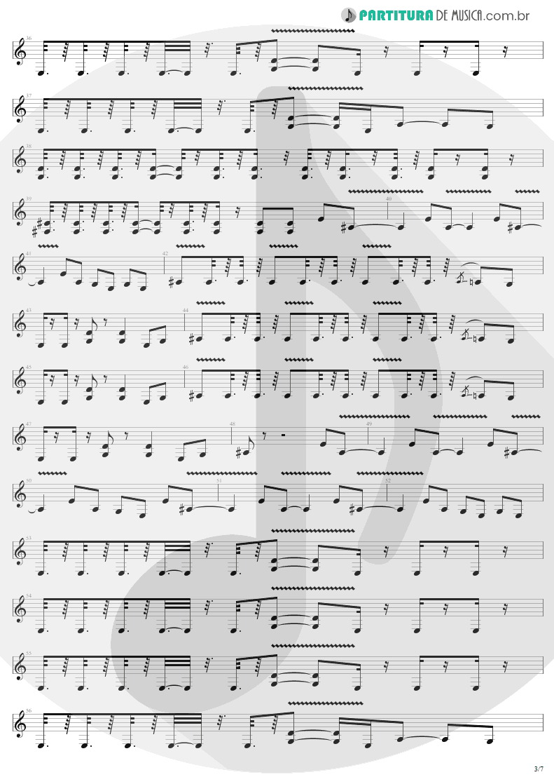 Partitura de musica de Guitarra Elétrica - Devil's Dance | Metallica | ReLoad 1997 - pag 3