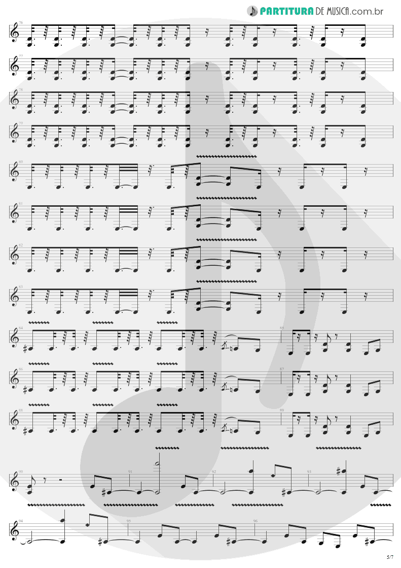 Partitura de musica de Guitarra Elétrica - Devil's Dance | Metallica | ReLoad 1997 - pag 5