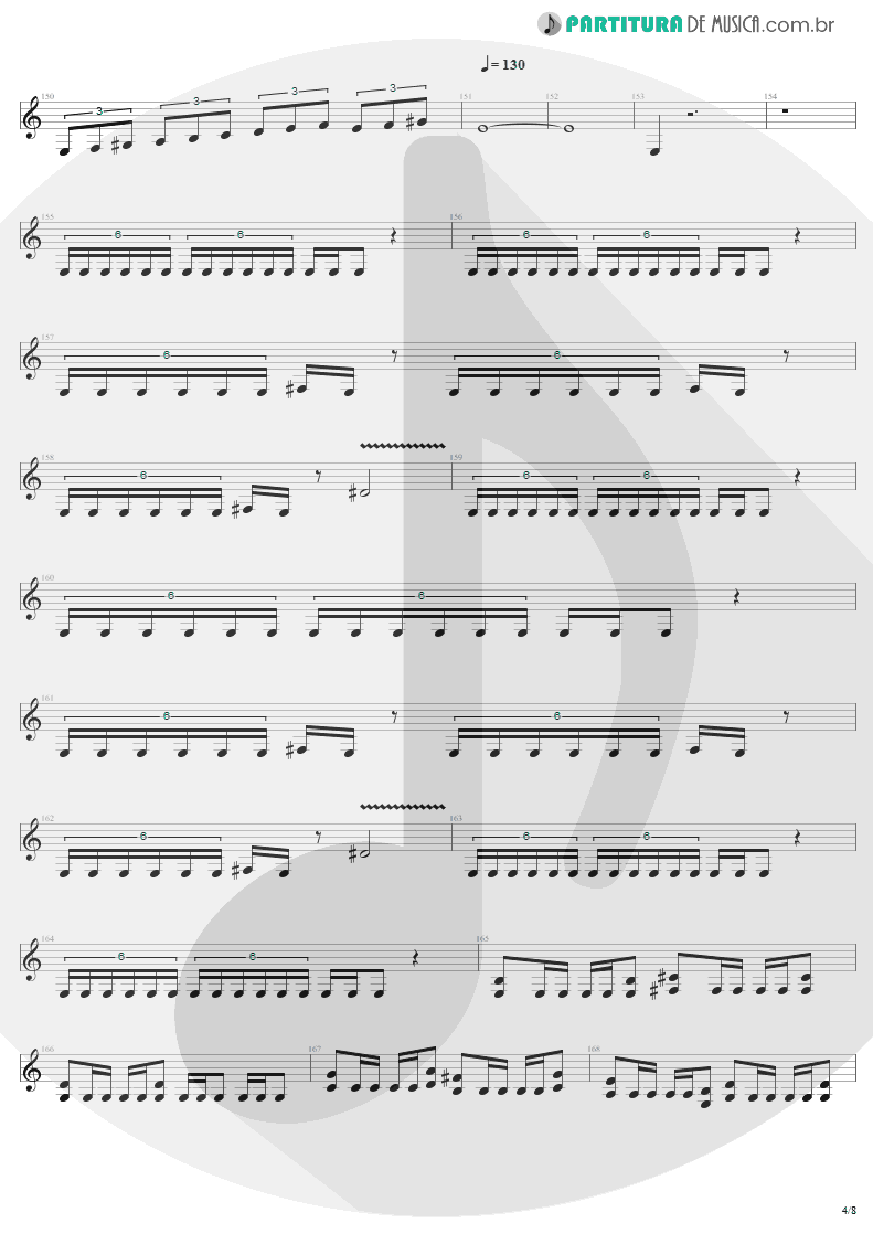 Partitura de musica de Guitarra Elétrica - The Day That Never Come | Metallica | Death Magnetic 2008 - pag 4