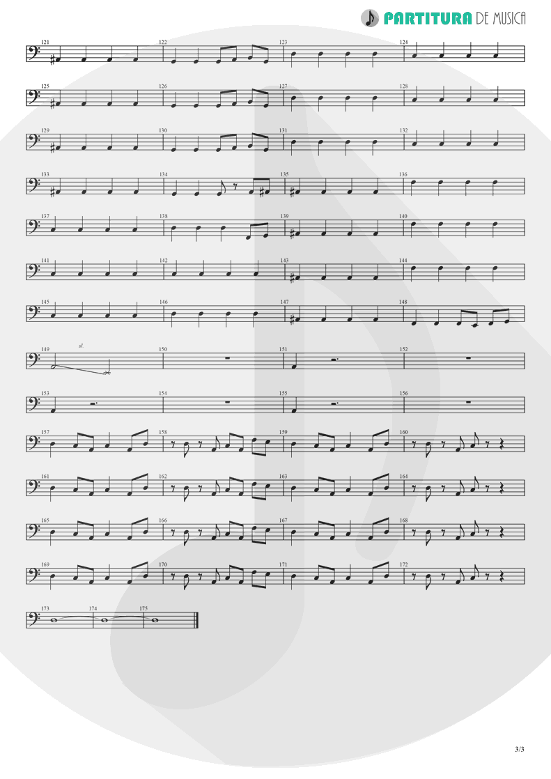 Partitura de musica de Baixo Elétrico - Break Out | Nanase Aikawa | Red 1996 - pag 3