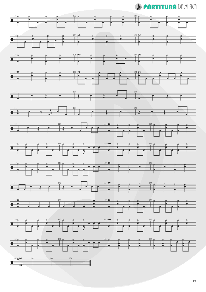 Partitura de musica de Bateria - Yumemiru Shoujo Ja Irarenai | Nanase Aikawa | Red 1996 - pag 4