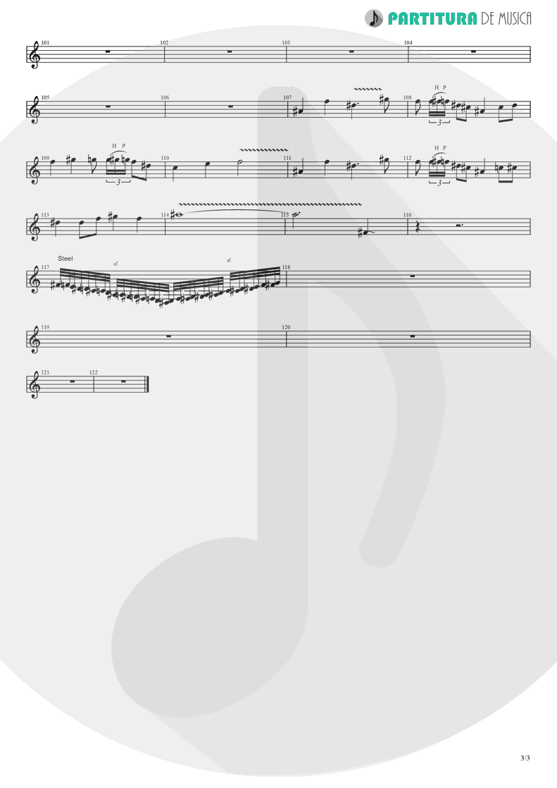 Partitura de musica de Guitarra Elétrica - Koigokoro | Nanase Aikawa | Paradox 1997 - pag 3