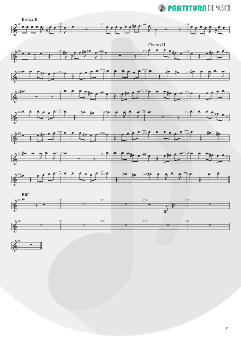 Partitura de musica de Canto - Midnight Blue | Nanase Aikawa | Purana 2001 - pag 3