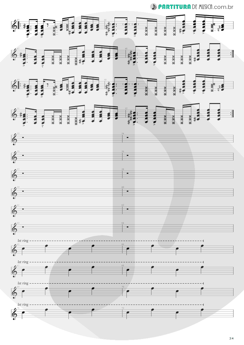 Partitura de musica de Guitarra Elétrica - Smells Like Teen Spirit | Nirvana | Nevermind 1991 - pag 3