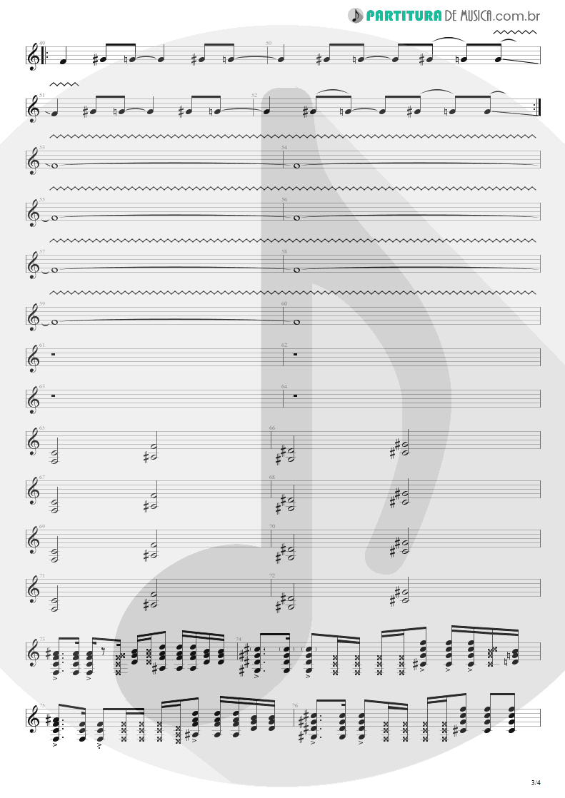 Partitura de musica de Guitarra Elétrica - Smells Like Teen Spirit | Nirvana | Nevermind 1991 - pag 3