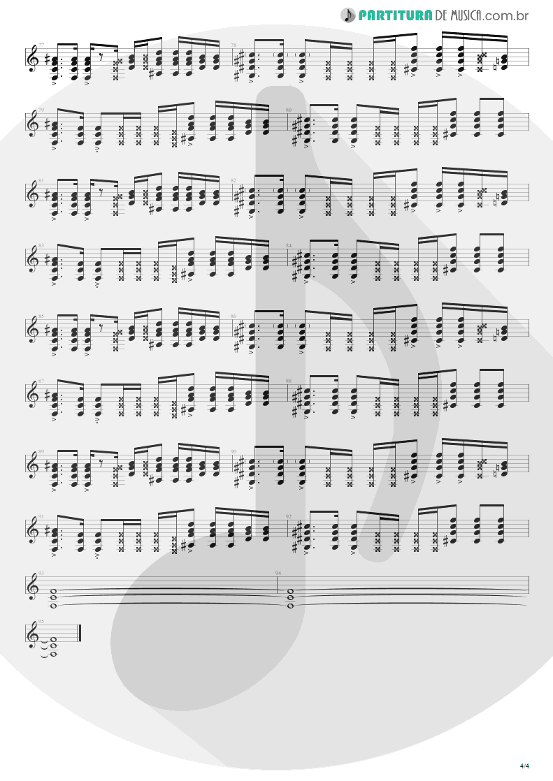 Partitura de musica de Guitarra Elétrica - Smells Like Teen Spirit | Nirvana | Nevermind 1991 - pag 4