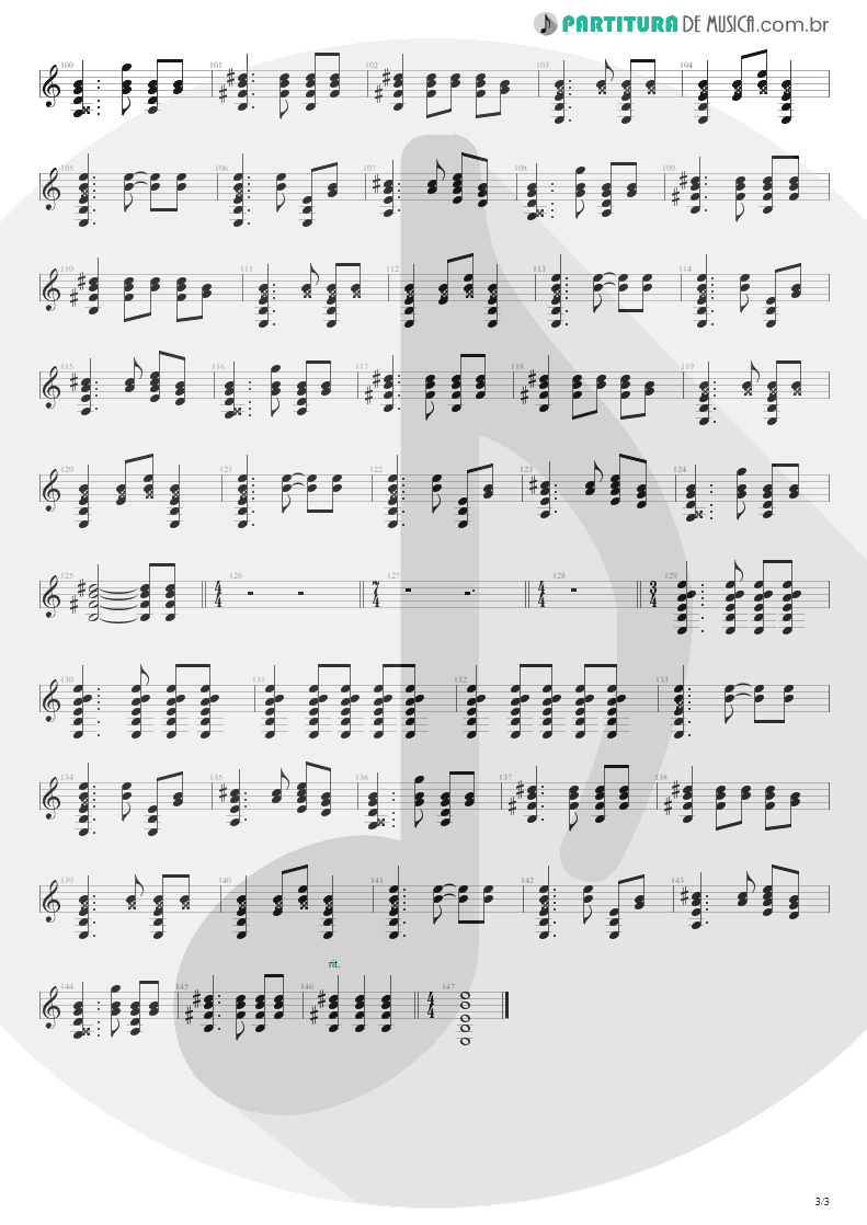 Partitura de musica de Violão - Where Did You Sleep Last Night | Nirvana | MTv Unplugged in New York 1994 - pag 3