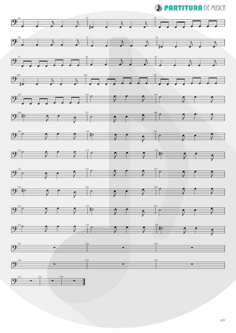 Partitura de musica de Baixo Elétrico - Champagne Supernova | Oasis | (What's the Story) Morning Glory? 1995 - pag 3