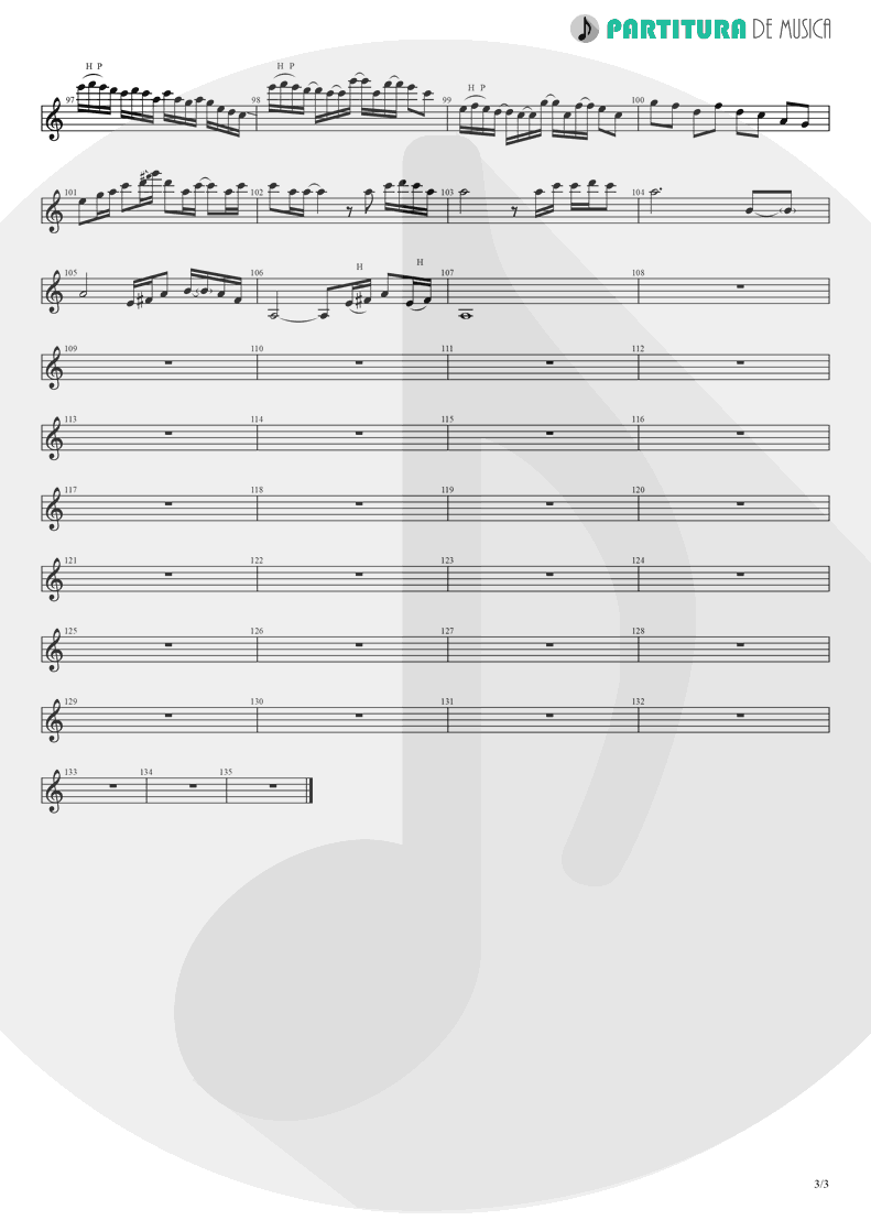 Partitura de musica de Guitarra Elétrica - Champagne Supernova | Oasis | (What's the Story) Morning Glory? 1995 - pag 3