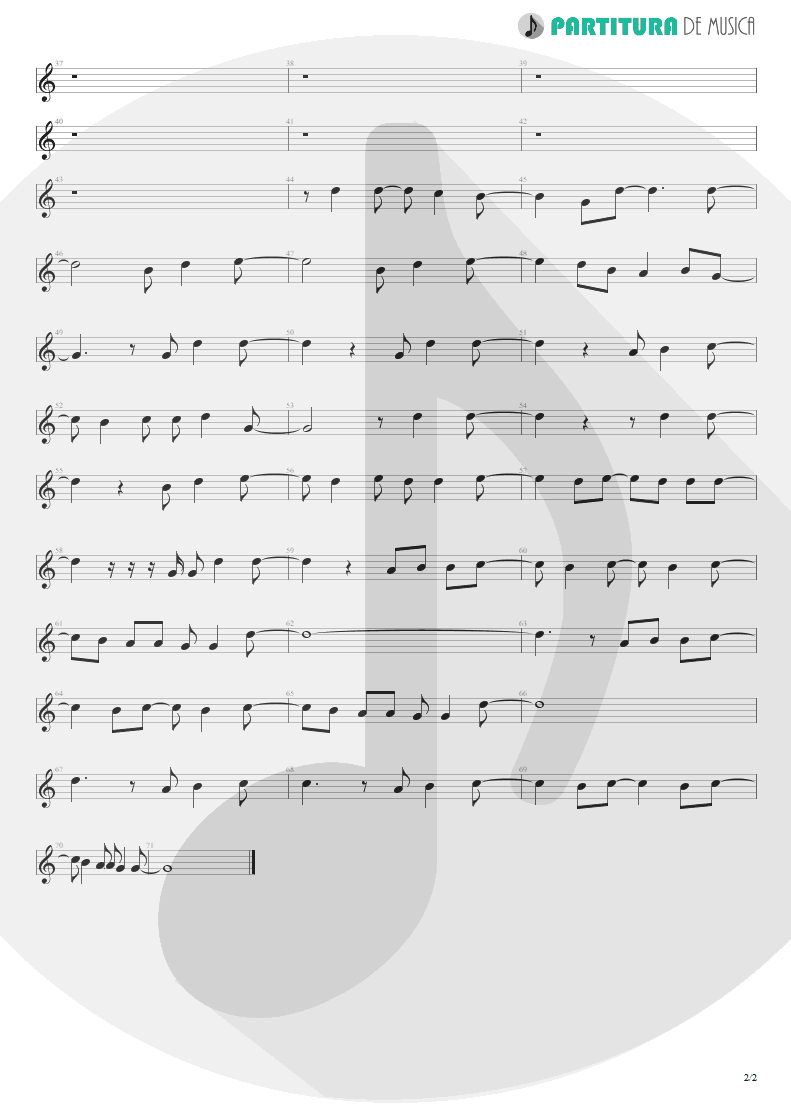 Partitura de musica de Canto - Sunday Morning Call | Oasis | Standing on the Shoulder of Giants 2000 - pag 2