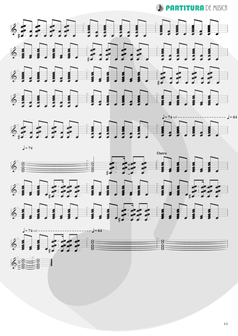 Partitura de musica de Violão - Let There Be Love | Oasis | Don't Believe the Truth 2005 - pag 3