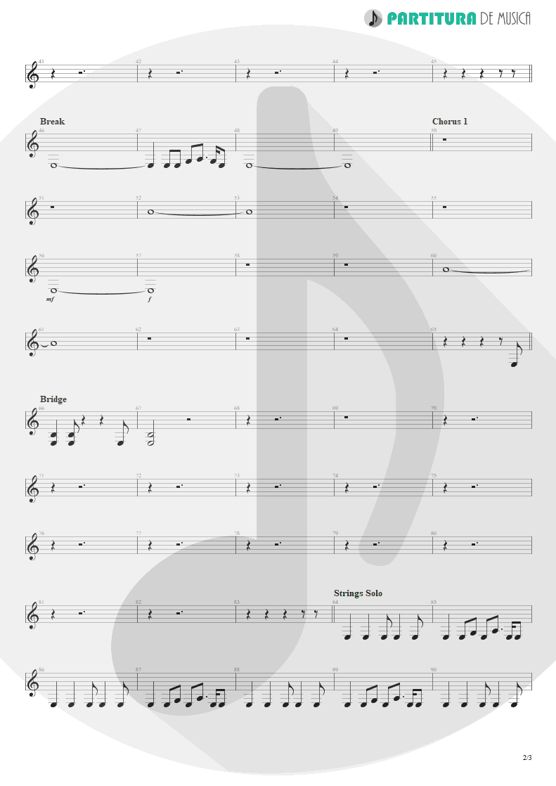 Partitura de musica de Guitarra Elétrica - Falling Down | Oasis | Dig Out Your Soul 2008 - pag 2