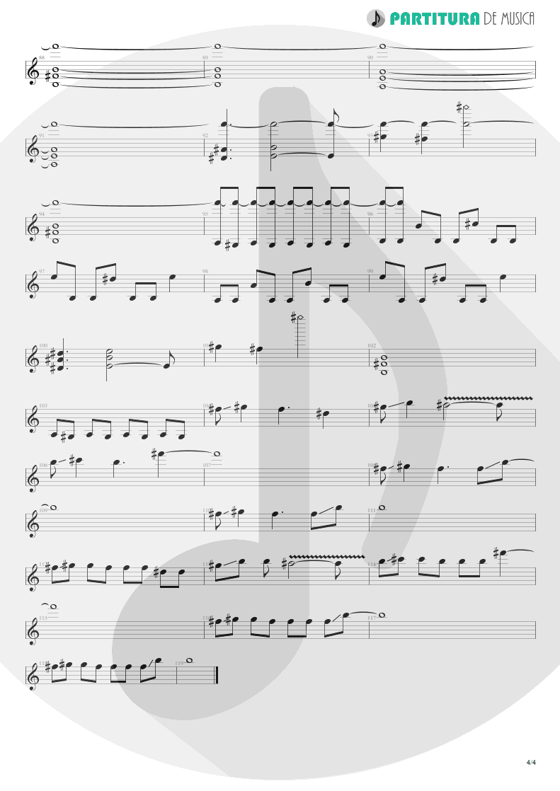 Partitura de musica de Guitarra Elétrica - Mais Que Vencedores | Oficina G3 | Nada é Tão Novo, Nada é Tão Velho 1993 - pag 4