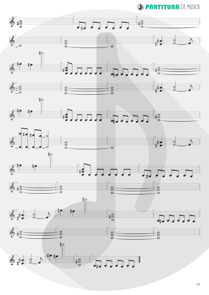 Partitura de musica de Guitarra Elétrica - Mais Que Vencedores | Oficina G3 | Nada é Tão Novo, Nada é Tão Velho 1993 - pag 3