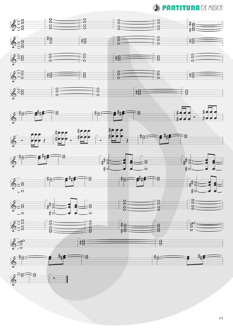 Partitura de musica de Teclado - Your Eyes | Oficina G3 | Indiferença 1996 - pag 2