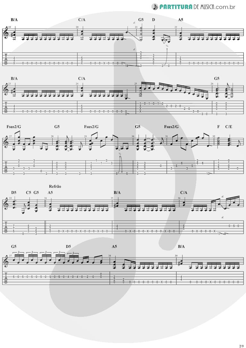 Tablatura + Partitura de musica de Guitarra Elétrica - I Don't Know | Ozzy Osbourne | Blizzard Of Ozz 1980 - pag 2